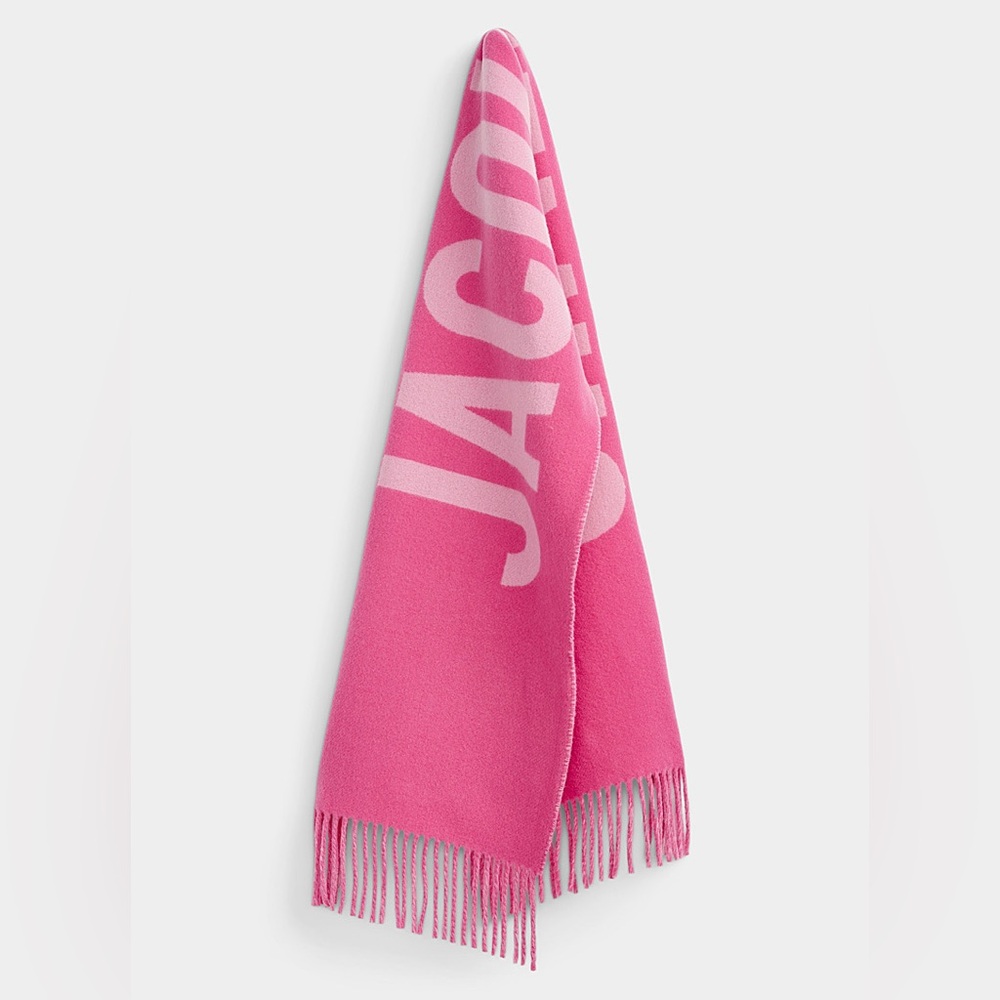 Jacquemus Pink Logo Scarf unisex Brand new